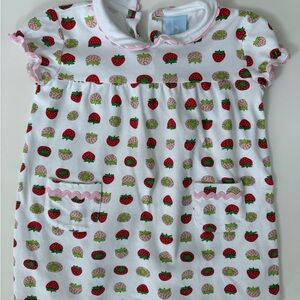 bella bliss Strawberry Print Kids Dress